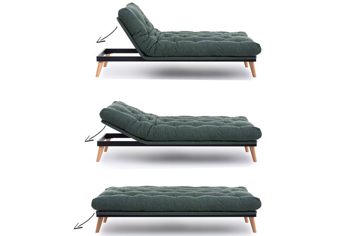 Atelier Del Sofa Saki Sofá cama de 3 plazas Verde